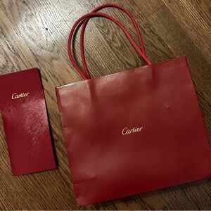 Cartier shopping bag gift bag and card holder envelope